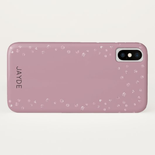 Blush Crystal Confetti Handy Case (Rückseite (Horizontal))