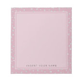 Blush Crystal Confetti Notepad 5.5" x 6" Notizblock (Vorderseite)