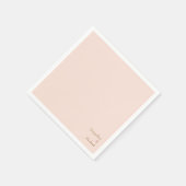 Blush Custom Couple Names Wedding Napkins Serviette (Ecke)