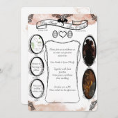 Blush D20 Tabletop RPG Fantasy Dice Wedding Einladung (Vorne/Hinten)