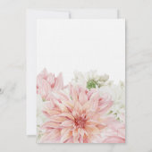 Blush Dahlias Floral Wedding Einladung (Rückseite)