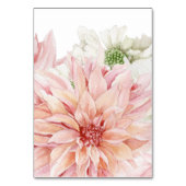 Blush Dahlias Floral Wedding Tischnummer (Rückseite)