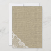 Blush Daisy Country Lace Brautparty Einladung (Rückseite)