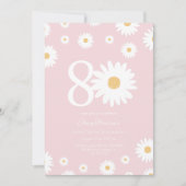 Blush Daisy Einladung zum 80. Geburtstag (Vorderseite)