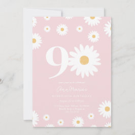 Blush Daisy Einladung zum 90. Geburtstag