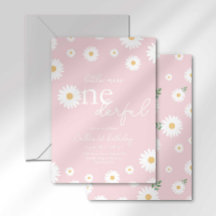 Blush Daisy Little Miss Onederful Einladung