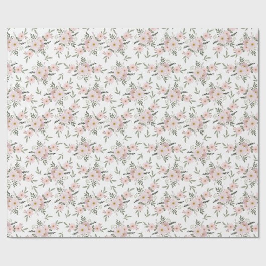 Blush Daisy Whisper Geschenkpapier (Flach)