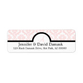 Blush Damask Monogram Weditation Labels (Vorne)