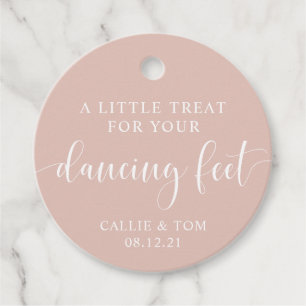 Blush Dancing Feet Dreh Flop Gastgeschenk Hochzeit Geschenkanhänger