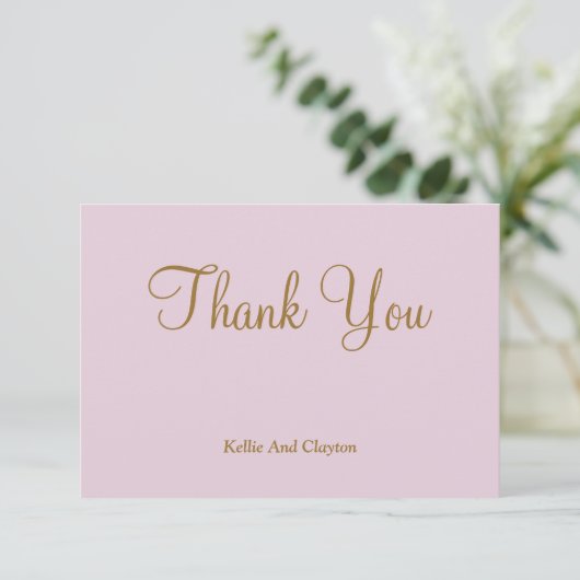 Blush Dankeschön Karten (Stehend Vorderseite)