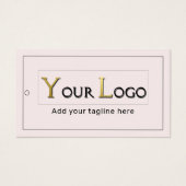 Blush Dankeschön Logo QR Code Closing Hängemarke (Vorderseite)