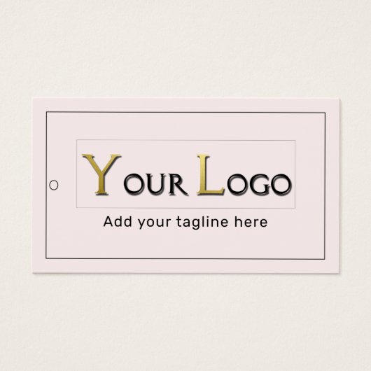 Blush Dankeschön Logo QR Code Closing Hängemarke (Vorderseite)