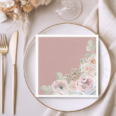 Blush Delicate Aquarellfarben Blume palepink Gebur Serviette