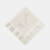 Blush Diamond High Heel Wedding Serviette (Ecke)