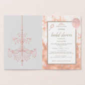 Blush Diamond Rose Gold Script Baby Dusche Folienkarte (Innenseite)