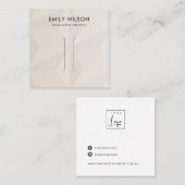 BLUSH DIAMOND TEXTURE HAIR CLIP DISPLAY CARD QUADRATISCHE VISITENKARTE (Vorne/Hinten)