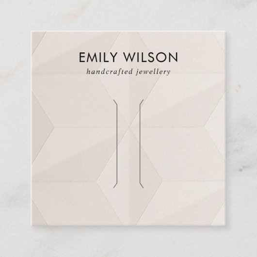 BLUSH DIAMOND TEXTURE HAIR CLIP DISPLAY CARD QUADRATISCHE VISITENKARTE (Vorderseite)