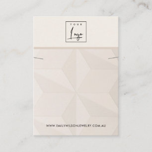 BLUSH DIAMOND TEXTURE NECKLACE BRACELET DISPLAY VISITENKARTE