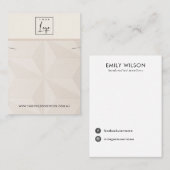 BLUSH DIAMOND TEXTURE NECKLACE BRACELET DISPLAY VISITENKARTE (Vorne/Hinten)