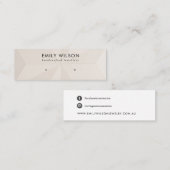 BLUSH-DIAMOND-TEXTURE-STUDIE FÜR DIE ERRING-ANZEIG MINI VISITENKARTE (Vorne/Hinten)