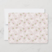 Blush Dove Nursery Note Card Einladung (Rückseite)