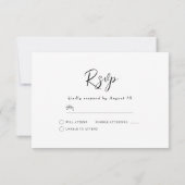 Blush Dreams: Blush Blume & Rustic Wood Wedding RSVP Karte (Rückseite)