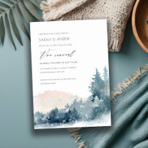BLUSH DUSKY BLUE BERGE ENTHÄLT VOW RENEWAL INVITE