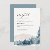 BLUSH DUSKY BLUE BERGE PINENWEDERREZEPTION BEGLEITKARTE (Vorne/Hinten)