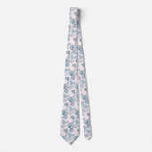 Blush & Dusty Blue Eukalyptus Elegantes Hochzeitss Krawatte (Vorderseite)