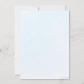 Blush Dusty Blue Watercolor 40. Geburtstag Save The Date (Rückseite)