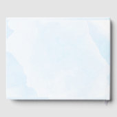 Blush Dusty Blue Watercolor Bat Mitzvah Gästebuch (Rückseite)