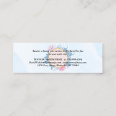 Blush Dusty Blue Watercolor Loyalty Punch Card Treuekarte (Rückseite)