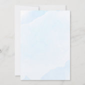 Blush Dusty Blue Watercolor Sukkulente Bestätigung Einladung (Rückseite)