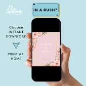 Blush Dusty Pink Cards Geschenke Dusche Schild Pos