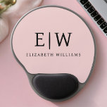 Blush Dusty Pink Girly Script Monogram Name Modern Gel Mousepad<br><div class="desc">Blush Dusty Pink Monogramm Fügen Sie Ihren eigenen Namen Mousepad (Maus Pad). Das macht den perfekten 16 Geburtstag,  Hochzeit,  Brautparty,  Jubiläum,  Babydusche oder Junggeselinnen-Abschied Geschenk für jemanden,  der Lieben glamourösen Luxus und schicke Stile.</div>