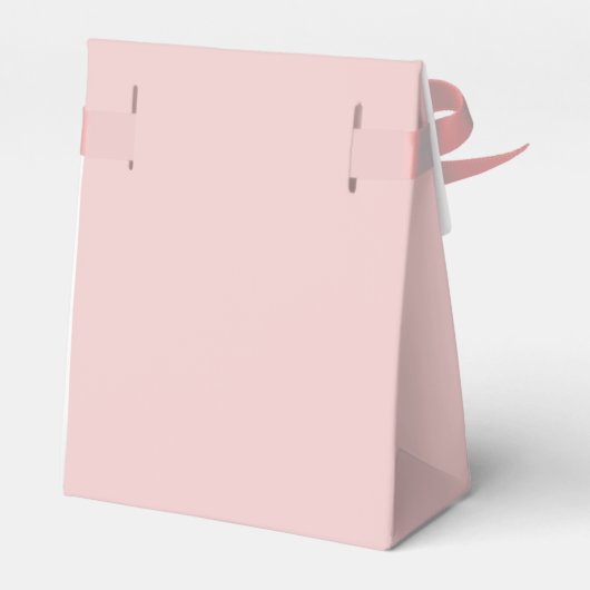 Blush Dusty Pink Girly Script Monogram Name Modern Geschenkschachtel (Rückseite)