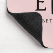 Blush Dusty Pink Girly Script Monogram Name Modern Mousepad (Ecke)