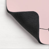 Blush Dusty Pink Girly Script Monogram Name Modern Mousepad (Ecke)