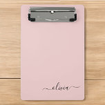 Blush Dusty Pink Modern Script Girl Monogram Name Mini Klemmbrett<br><div class="desc">Blush Dusty Pink Name Planning Zwischenablage. Das macht den perfekten 16 Geburtstag,  Hochzeit,  Brautparty,  Jubiläum,  Babydusche oder Junggeselinnen-Abschied Geschenk für jemanden,  der Lieben glamourösen Luxus und schicke Stile.</div>