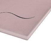 Blush Dusty Pink Modern Script Girl Monogram Name Schneidebrett (Ecke)