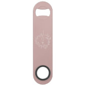 Blush Dusty Pink Modern Script Girl Monogram Name Speed Flaschenöffner (Vorderseite)
