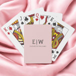 Blush Dusty Pink Modern Script Girl Monogram Name Spielkarten<br><div class="desc">Blush Dusty Pink einfache Script Monogram Name Playing Cards. Das macht den perfekten 16 Geburtstag,  Hochzeit,  Brautparty,  Jubiläum,  Babydusche oder Junggeselinnen-Abschied Geschenk für jemanden,  der Lieben glamourösen Luxus und schicke Stile.</div>