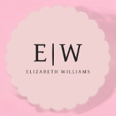 Blush Dusty Pink Modern Script Girl Monogram Name Untersetzer