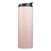 Blush Dusty Pink Ombre Elegante Signatur Thermosbecher (Nach links gedreht)