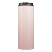 Blush Dusty Pink Ombre Elegante Signatur Thermosbecher (Rückseite)