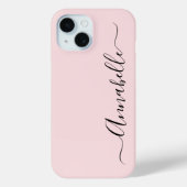 Blush Dusty Pink Personalisierter Name Case-Mate iPhone Hülle (Rückseite)