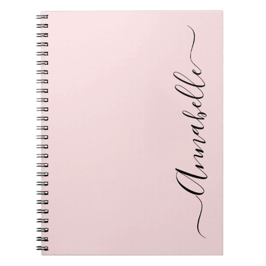 Blush Dusty Pink Personalisierter Name Notizblock (Vorderseite)