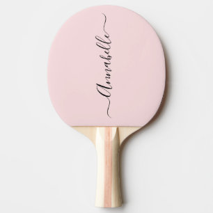 Blush Dusty Pink Personalisierter Name Tischtennis Schläger