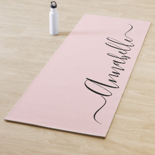 Blush Dusty Pink Personalisierter Name Yogamatte