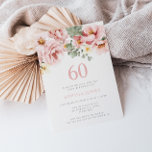 Blush Dusty Rose Floral 60. Geburtstagsparty Einladung<br><div class="desc">Blush Dusty Rose Floral 60. Geburtstagsparty Einladung Matching Sammlung in Niche und Nest Geschäft.</div>